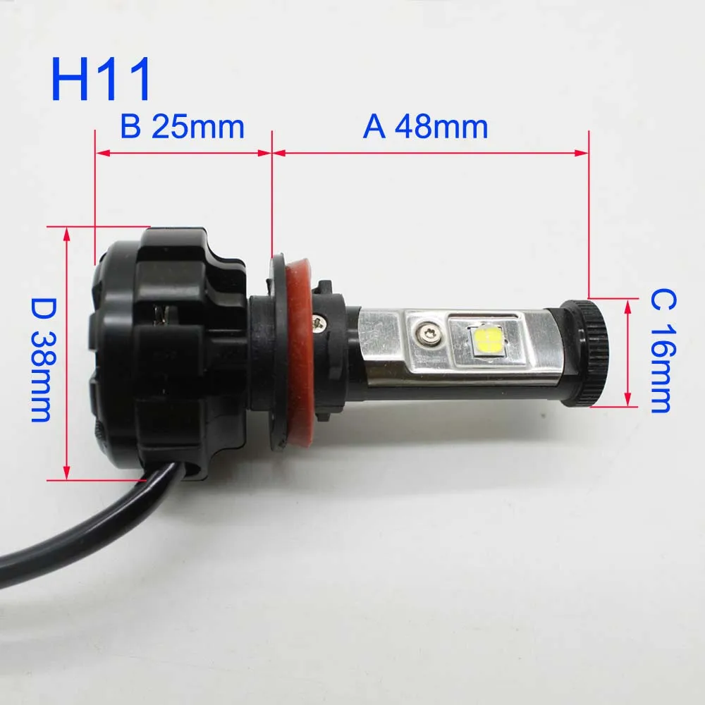 XIANGSHANG 8000LM Super Bright LED Headlight Kit H11 H9 H8 W/C-ree Chips Auto Replace Bulb Anti-Dazzle Beam 3000K 4300K 6000K