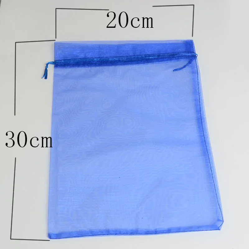 300pcs/bag Organza Bags 20*30cm Selection 21 Colors ,Gift Bags & Pouches