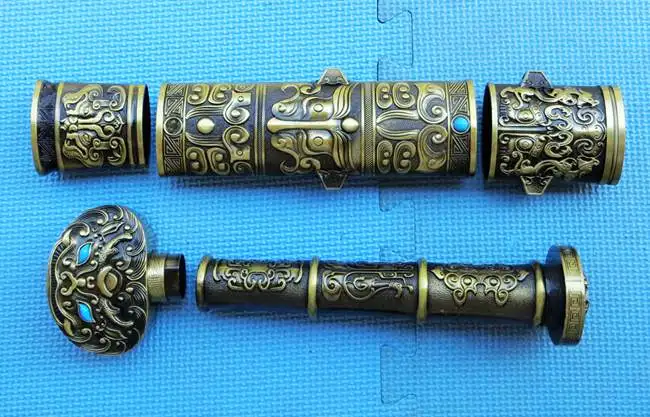 

A Set Kirsite Lucky For Chinese TaiChi/WuShu Jian KungFu Han Sword Fitting Accessory Nice Metal Crafts