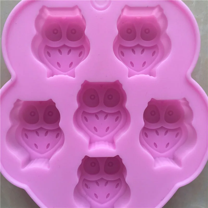 1-5PCS Owl Creative Silicone Chocolate/Soap Mold Jelly DIY