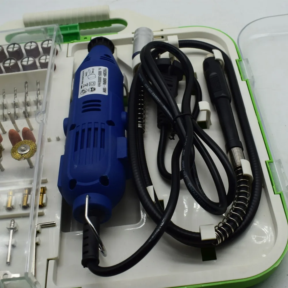 161PCS Electric Grinder Rotary Tool Accessory 180W Mini Drill Jewelry Engraver
