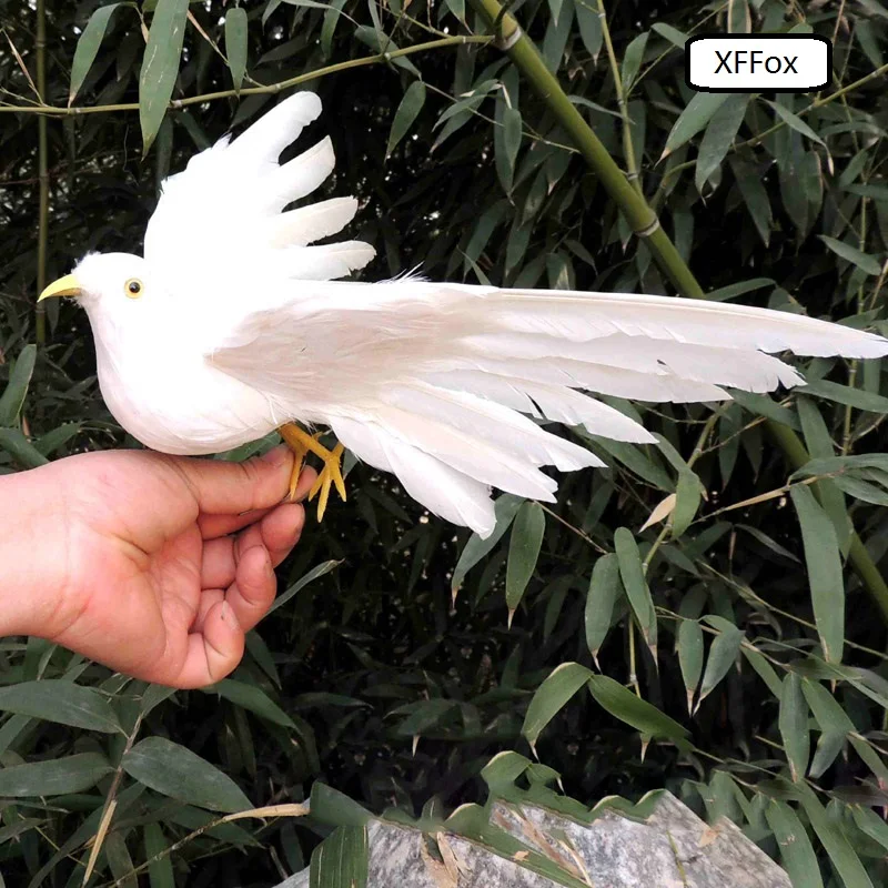 

cute real life white pigeon model foam&feather wings dove bird about 25x20cm xf0075