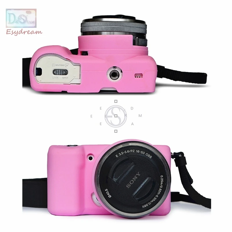 Soft Frame Rubber Silicon Case Housing Cover Protector for Sony A5000 A5100 ILCE5000 ILCE-5100 Camera