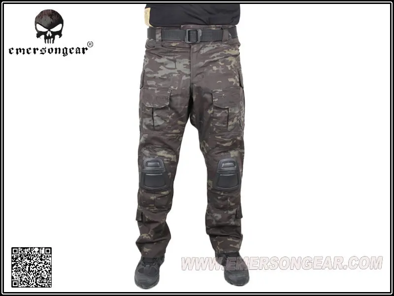 Emerson gear G3 Pantaloni con ginocchiere Combattimento tattico airsoft Pantaloni EM7043 MC Nero MCBK Crye