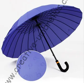 24 ribs Straight gradient water flower flash curve umbrellas gradually changing color fluted outdoor magic sponge parasol