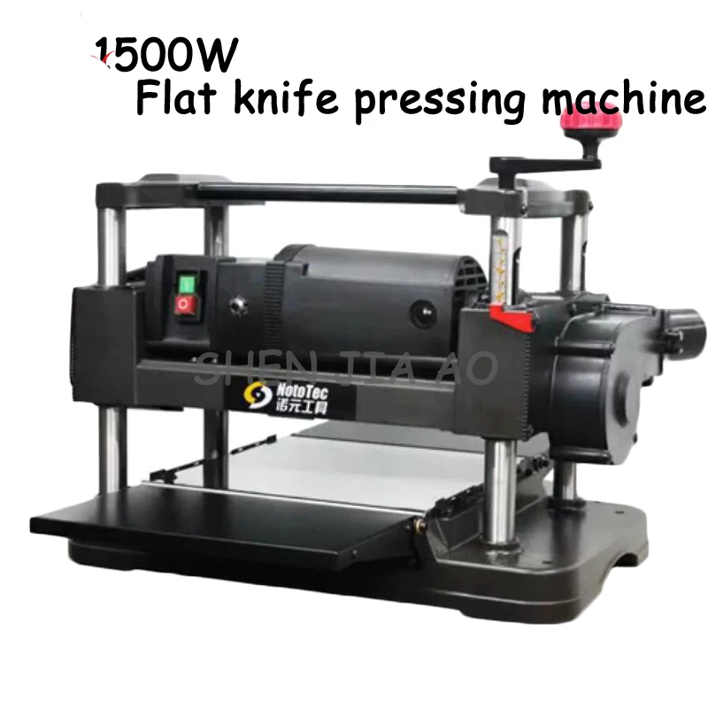 12 Polegada requintado desktop máquina de corte faca plana 220v 1500w industrial/casa alimentação automática carpintaria plaina