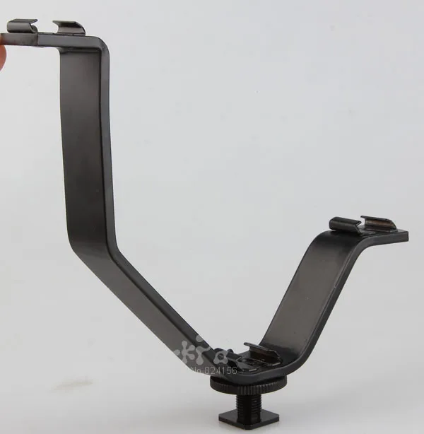 (V) Soporte de flash para cámara DSLR, adaptador de zapata para micrófono, soporte de montaje en trípode de luz videl, accesorios de metal para estudio fotográfico