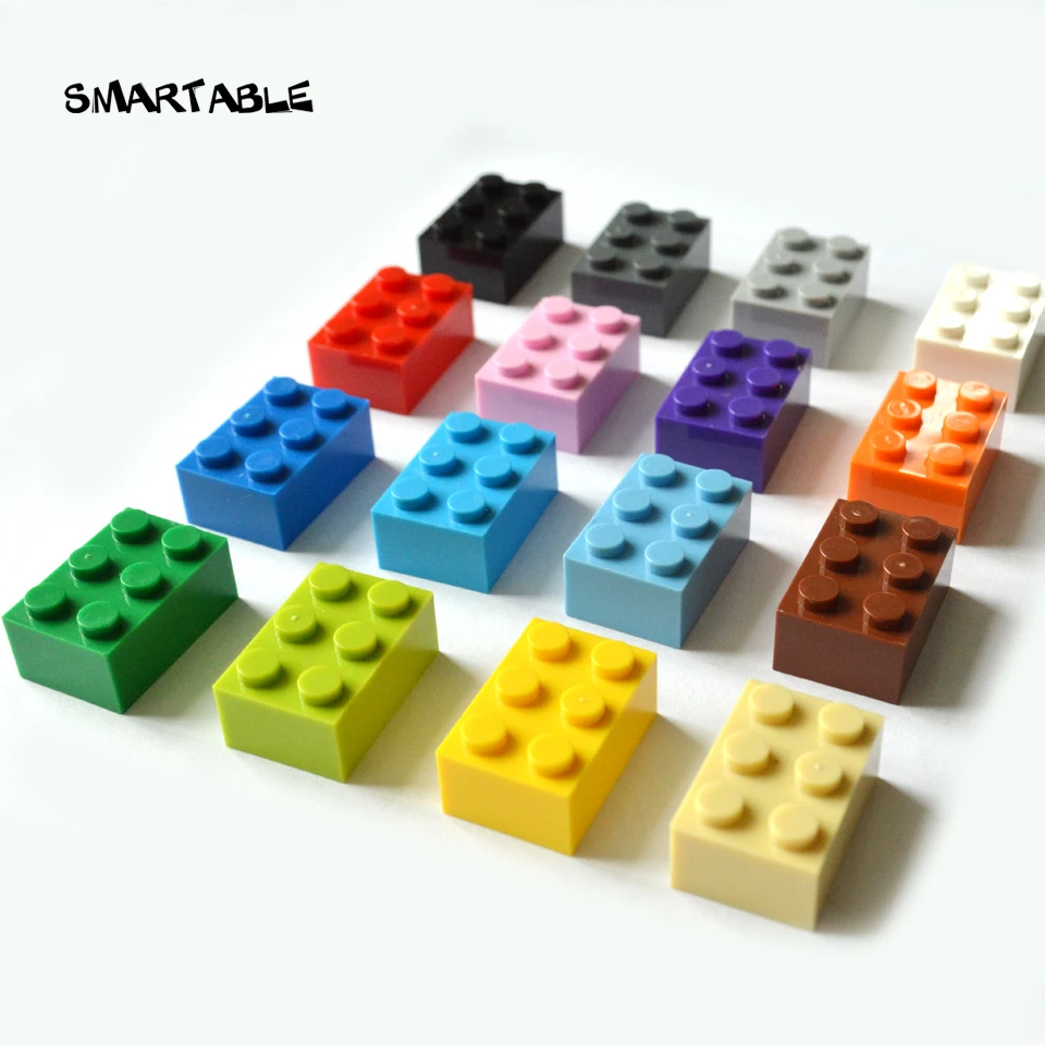 Smartable Brick 2x3 Building Blocks Parts DIY Creative Toys For Educational Compatible Major Brands 3002 MOC Toys Gift 52pcs/lot