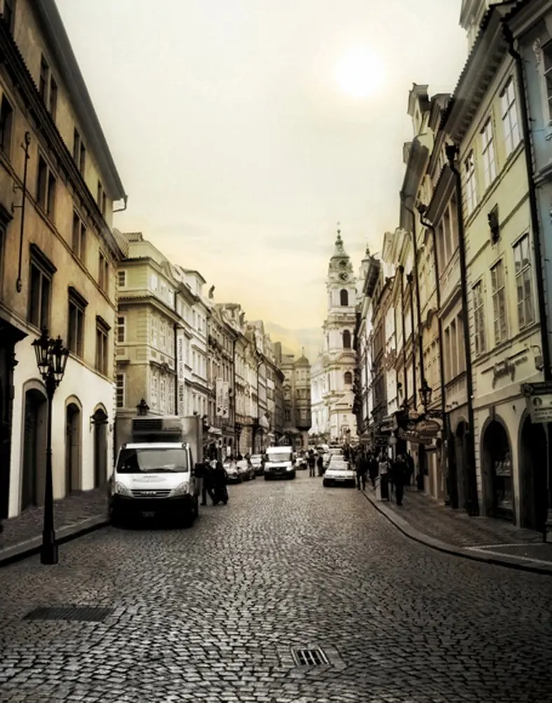 5x7ft ulica widok budynek dom fotografia tła rekwizyty fotograficzne tło studyjne