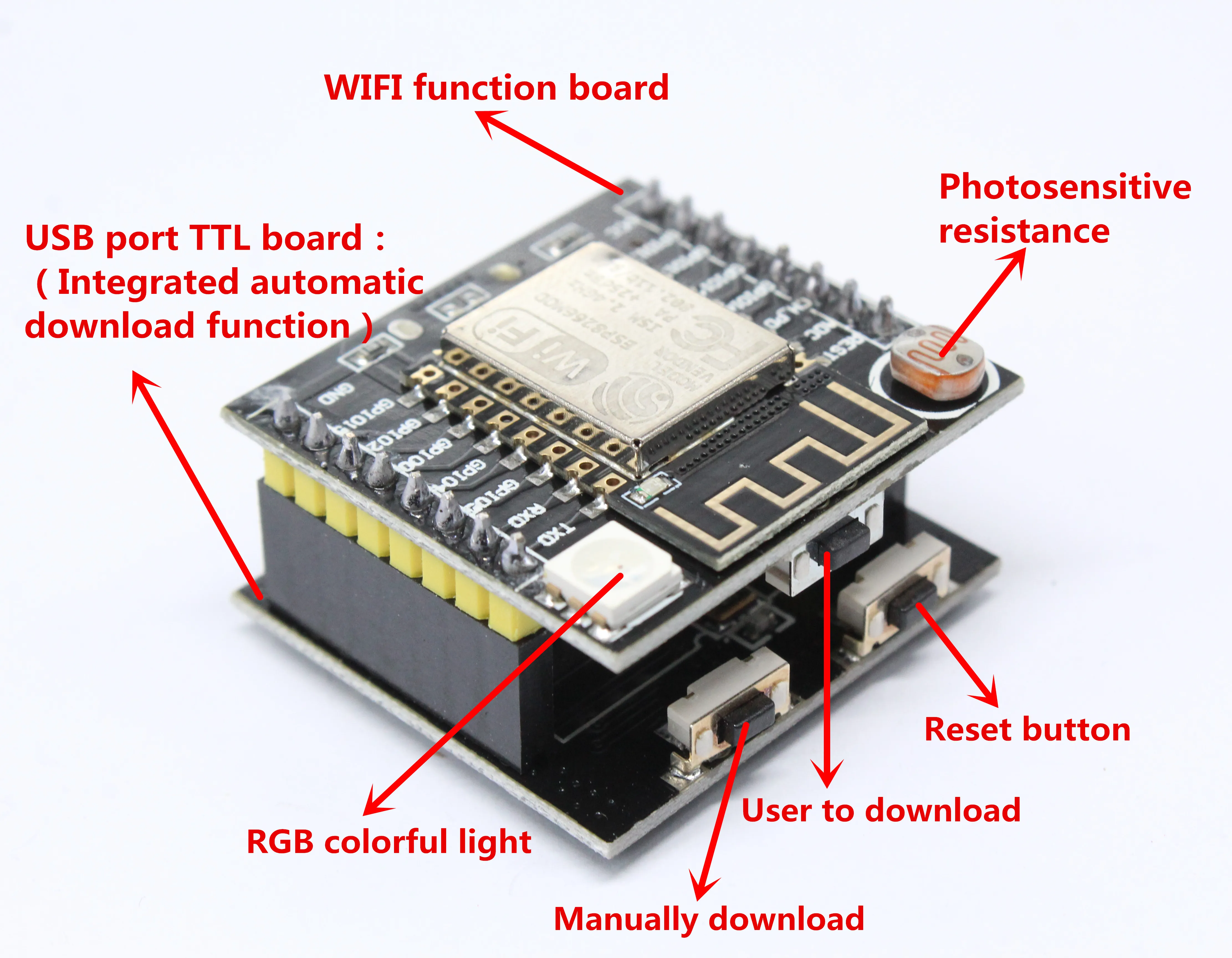 ESP8266 ESP-12F Serial WIFI Module Mini Development Board For Arduino Nodemcu CH340 Micro USB Module For Arduino Witty Cloud