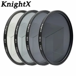 KnightX ND2 ND4 ND8 ND16 ND FILTRE Nikon D3100 D3200 D5200 D7100 Canon 1100d 1200D 49mm 52mm 55mm 58mm 62mm 67mm 72 77mm