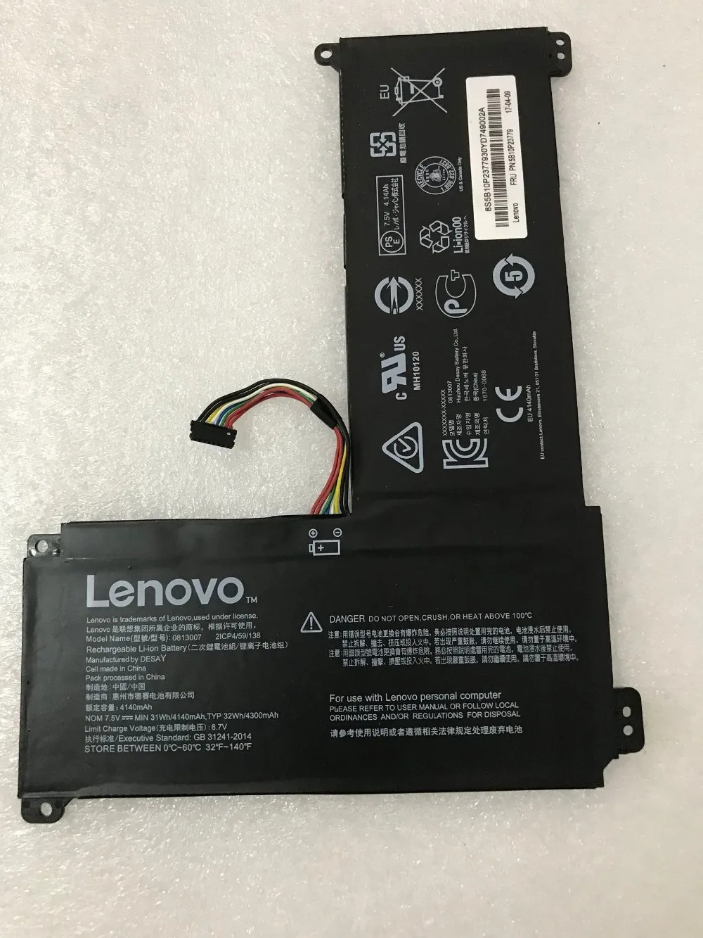 

New genuine Battery for LENOVO IdeaPad 120S-11IAP 14IAP 130S-11IGM 14IGM S130-11IGM 14IGM 0813007 5B10P23779 BSNO3558E5