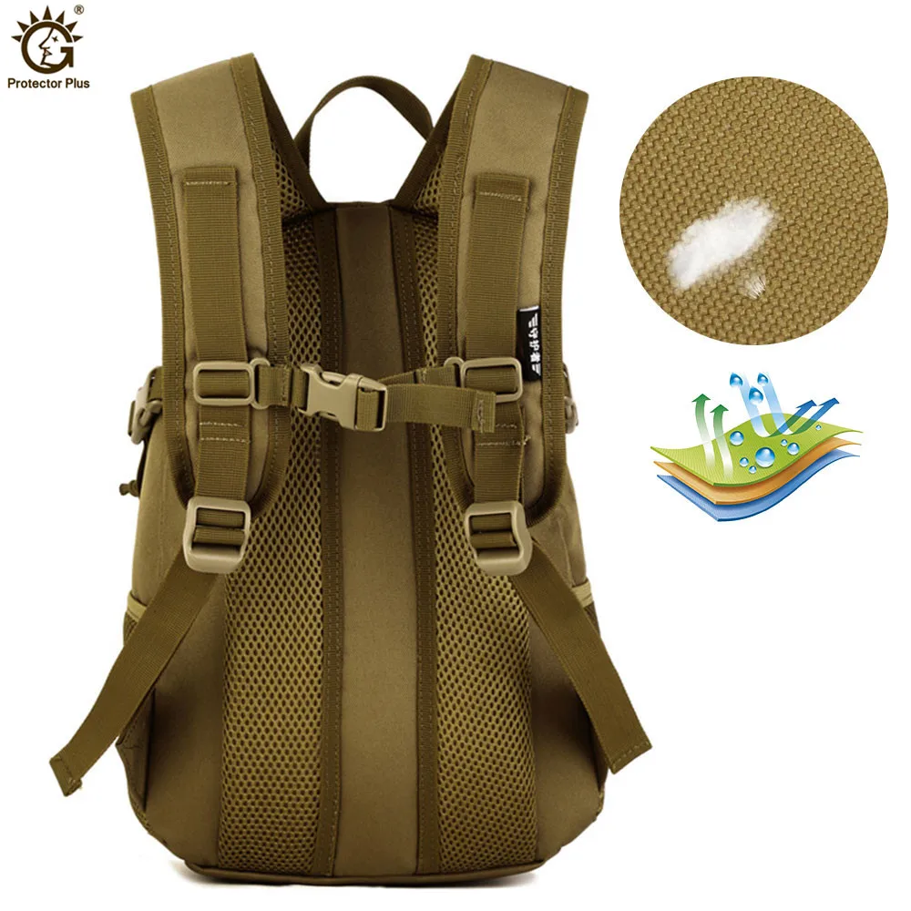 Mochila 3D de nailon impermeable para mujer, morral Molle, táctico, informal, pequeña, 12L