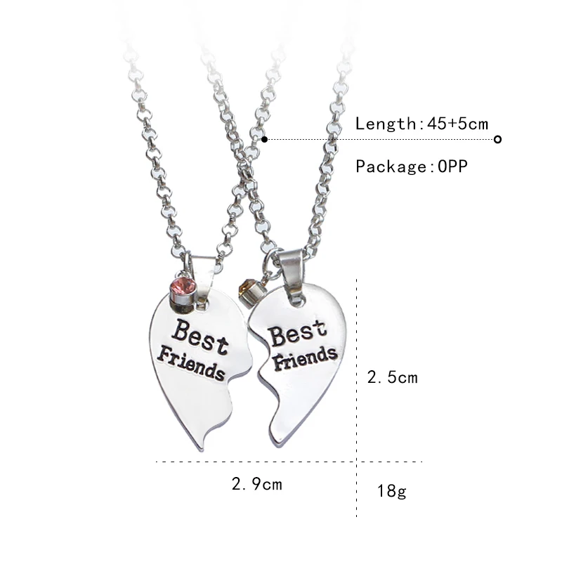 Best Friend Nnecklace Two-in-one Detachable Fashion Personality Necklace Pendant For Gift Giving Trend Jewelry