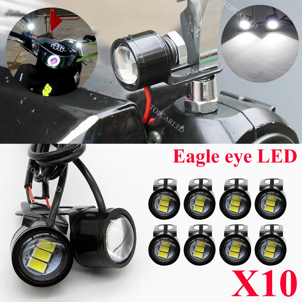 10X Eagle Eye LED 5730 Bulb Hawk Eye DRL Daytime Running Light Reverse Backup Signal Light Fog Lamp for Motorcycle Auto Car 12V