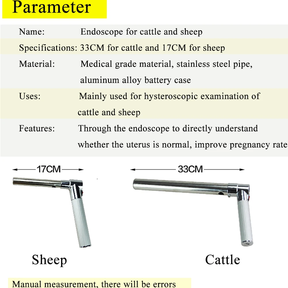 Endoscope Sheep Cattle Veterinary Instruments Artificial Insemination Examine Portable Tools Farming Veterinaria Farm Animals