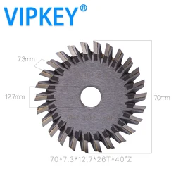 0011CI.C.C  Welded Carbide tungsten key cutting machine cutter 70*7.3*12.7mm*26T 201C 201D 100E1 100F key machine saw blade