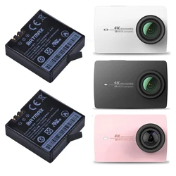 2Pcs 4.4v 1400mAH Xiaomi YI 4K Batteries  AZ16-1 battery for Original Xiaomi Yi 4K Action Camera Rechargeable Battery