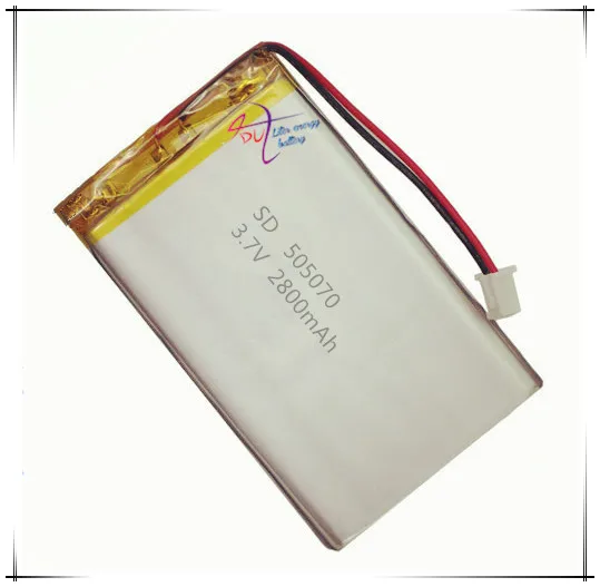 Li-po XHR-2P 2.54 2800 mAh 505070 3.7 V litowo polimerowa bateria telefon komórkowy zabawka GPS nauczania maszyna do