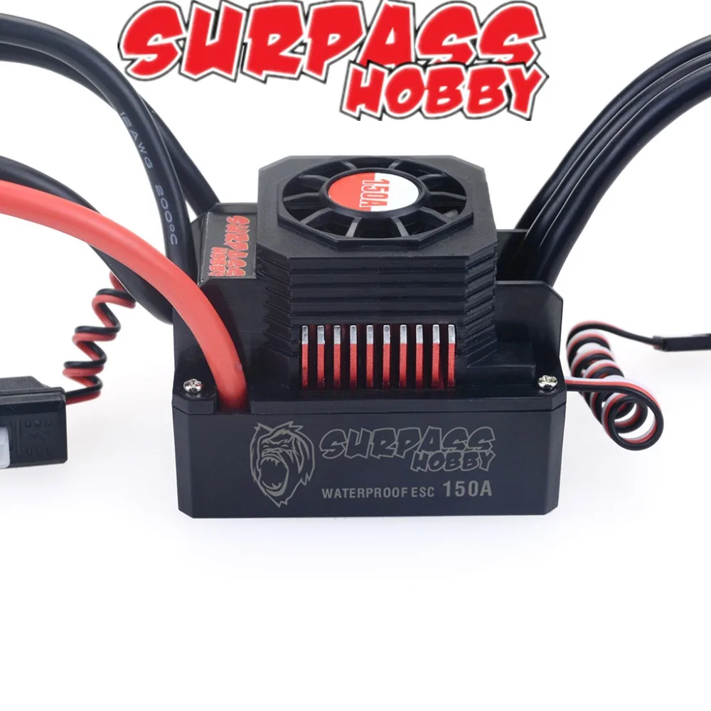 Supere 3s-6s 150a impermeável esc sensorless brushless velocidade controladores for1/10 1/8 rc buggy monstro caminhão esteira rolante escala truggy