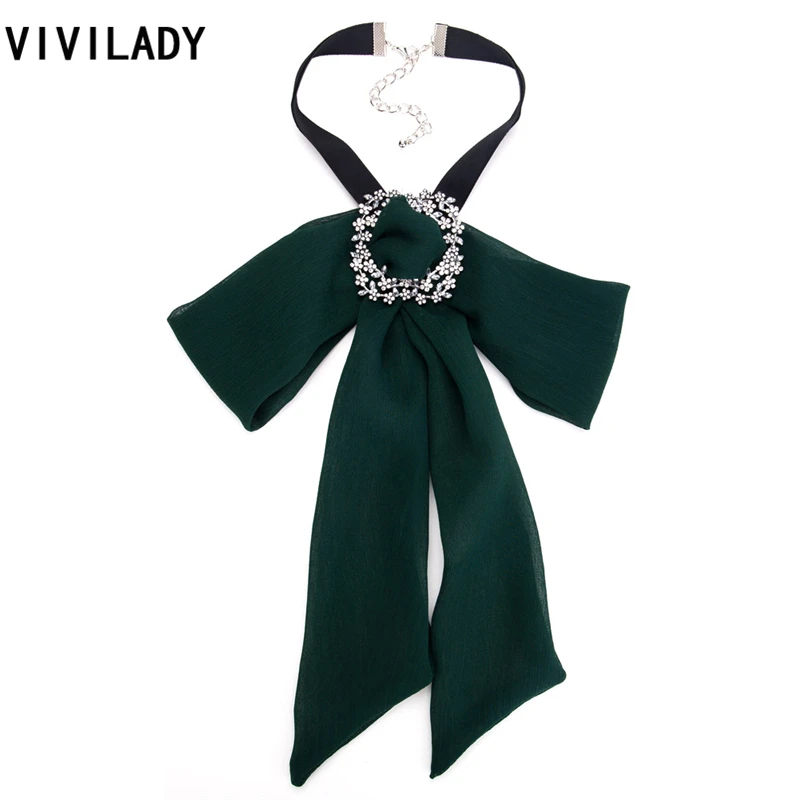 VIVILADY Statement Chiffon Butterfly Know Choker Necklace For Women Handmade Flower Collar Jewelry Costume Party Gift