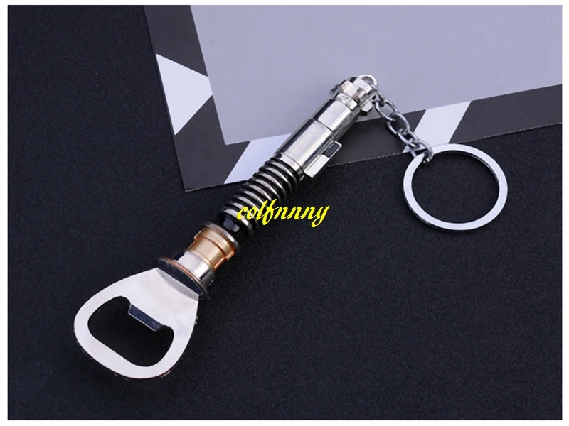 

300pcs/lot Fast shipping 133x34mm Size Metal Beer bottle opener Keyring key chain Keychain Openers