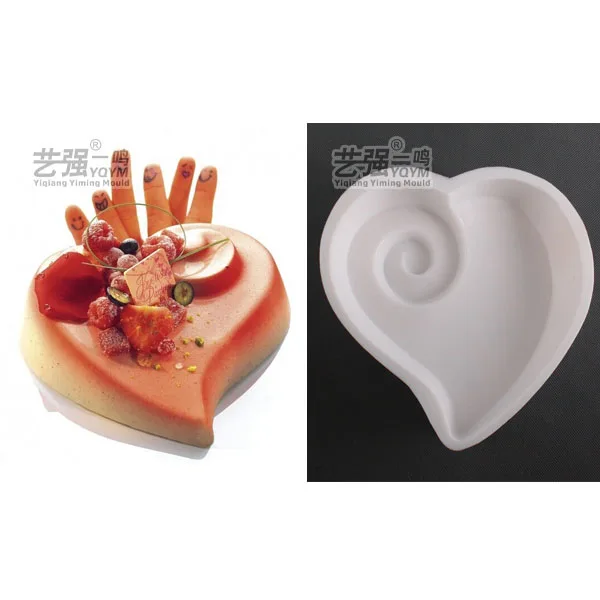 342-003 new heart-shaped mousse cake chiffon cake mold silicone mold baking fondant