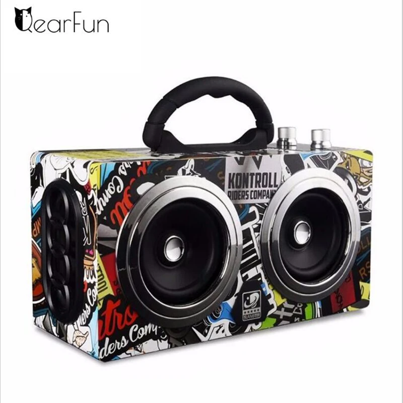 Portable Wireless Speaker Outdoor Stereo Bass Sound HiFi Bluetooth-Loudspeaker 20W High Power Big Speaker with TF Card FM radio