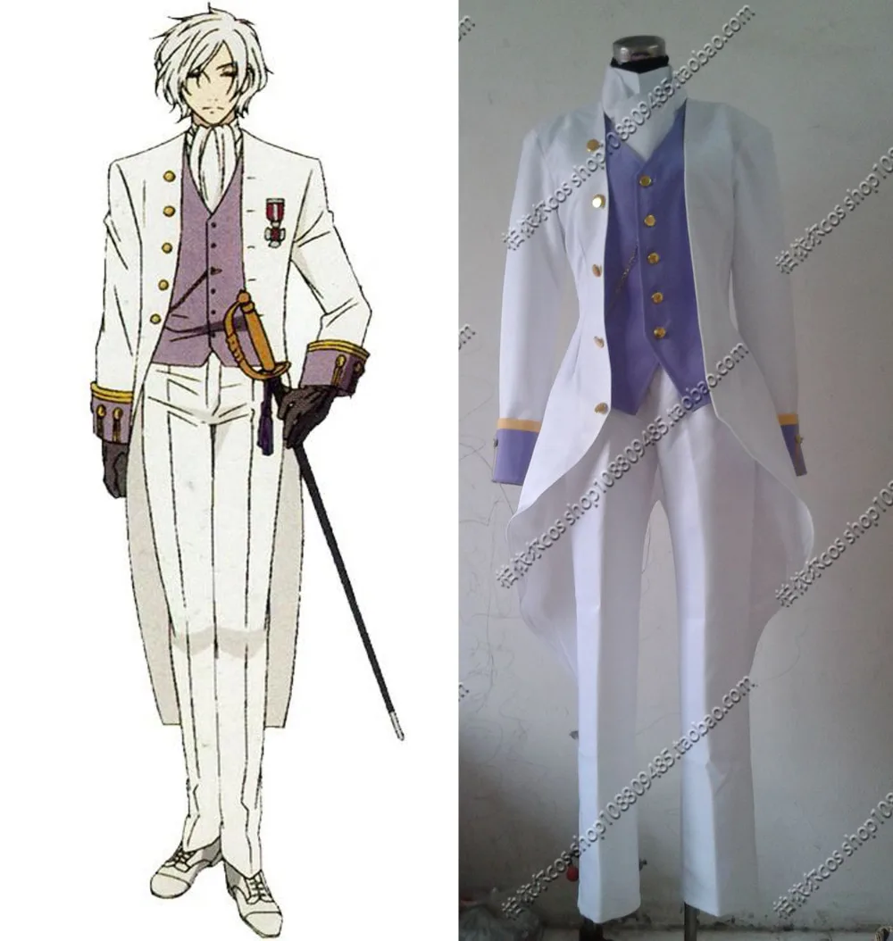 

Cosplay Anime Kuroshitsuji Black Butler Angela Blanc Cosplay Costume set top+pant+vest+coat Any Size 11