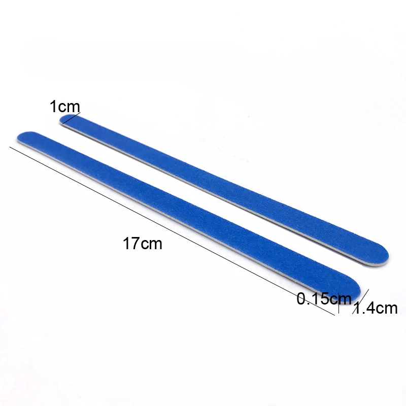 Limas de madera Para Manicura, accesorios Para Manicura, Limas Para uñas, 17Cm, azul, 20 unidades