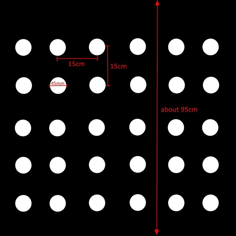 5Holes 95cmx10m 0.03mm Black Mulch Film for Gardening Plants Perforated PE Film Mulching Membrane for Strawberry