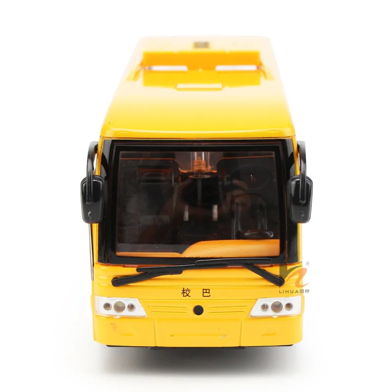 Modelos de coches de aleación 1:32, autobuses escolares grandes de alta simulación, vehículos de juguete, fundidos a presión de metal, tirar hacia atrás, parpadeo y música, envío gratis