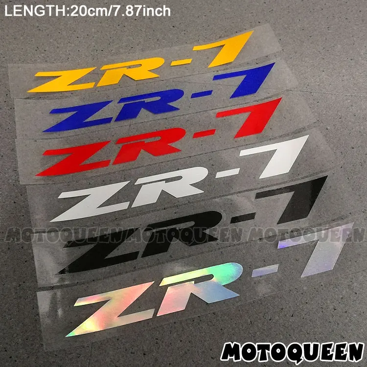 2PCS Reflective Motorcycle Wheels Fairing Helmet Side Tank Pad Decoration Logo Label Stickers Decals For  ZR-7 ZR7