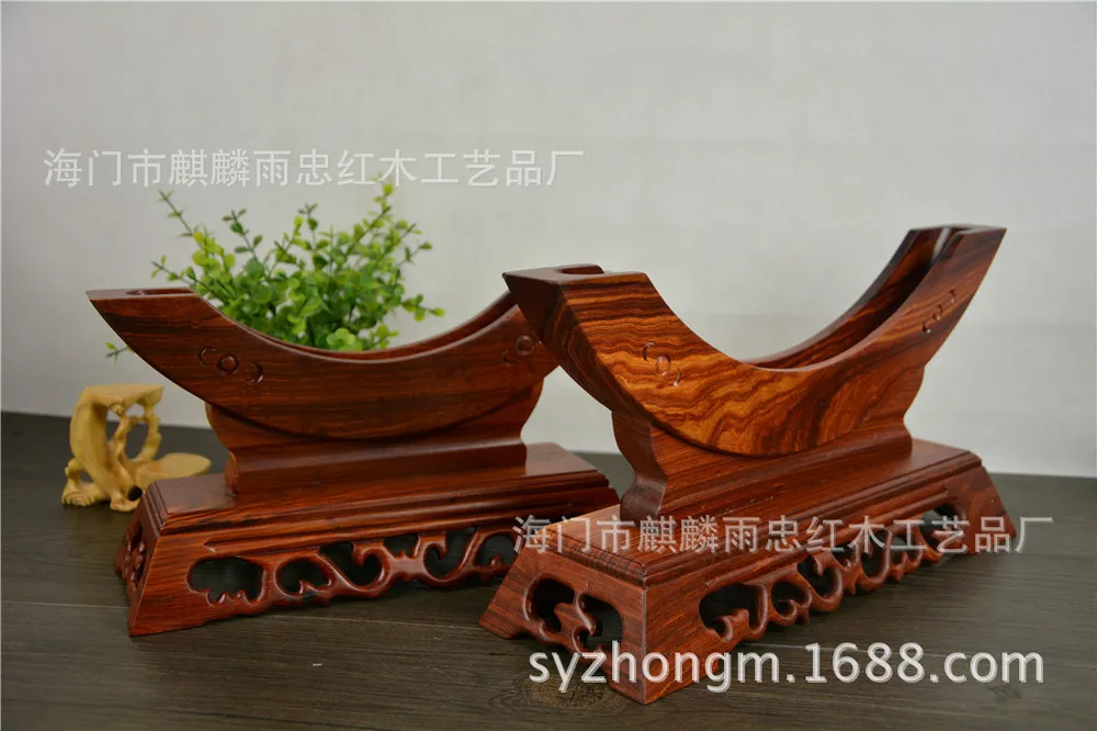 Yu Zhong Ping buckle mahogany red sandalwood wood crafts wooden base size range of Decoration