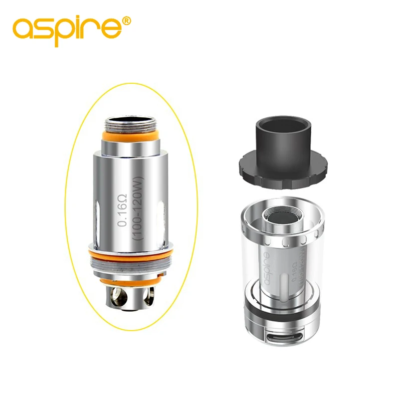 5pcs/Pack Aspire Cleito 120 Coils Electronic Ecigarette 0.16ohm Replacement Core Compatible with 4 ML Capacity Cleito 120 Tank