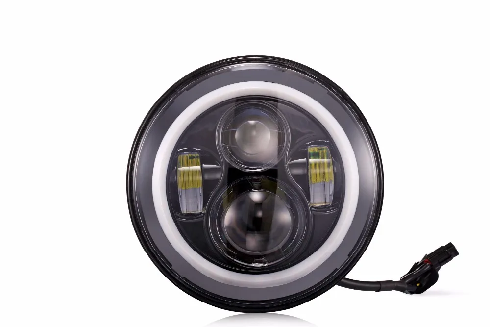 1Pair 7'' inch round LED headlight headlight CJ-7 CJ-8 replacement kit with led headlight 7inch for Jeep Wrangler