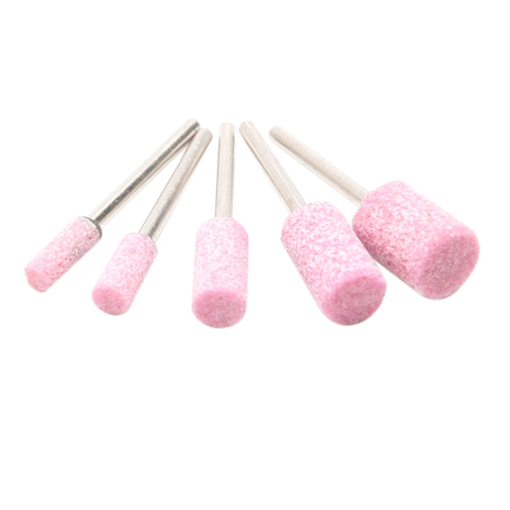 10Pcs Abrasive Grinding Stone Wheel Set Grinding Wheels Sanding Bits 4mm/5mm Head Diameter for Dremel Rotary Tools Deburring