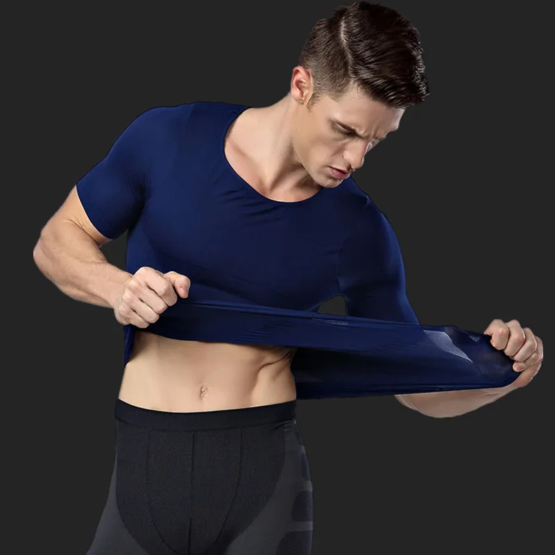 

Men Bodysuit Underwear Waist Corsets Male Elastic Slimming Body Shaper Lose Belly Fat Quick Gilet Compression Vest