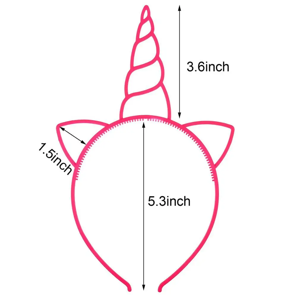 Unicorn Headband crown Cat ears bow Cartoon cute girl Hair Hoop hairbands children Birthday Supplies Party Accessories scrunchie