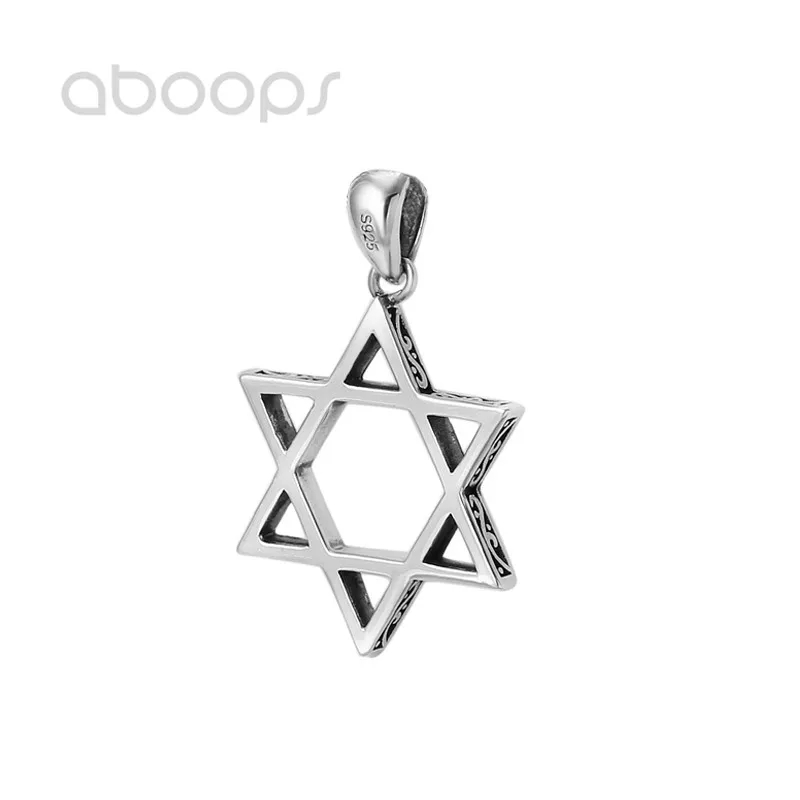 

Vintage Small 925 Sterling Silver Star of David Pendant,Hexagon Pendant for Men Women,Free Shipping