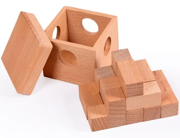 Scrivania Novalty legno Soma Cube Puzzle Mind Box rompicapo gioco per adulti bambini