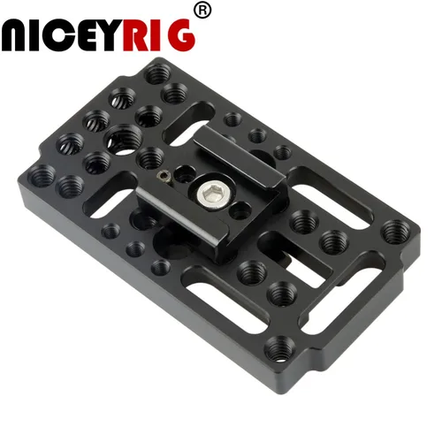 Imagen 1 del producto NICEYRIG-placa de liberación rápida para cámara, placa Base de queso, zapata fría, plataforma de hombro con tornillo de 1/4 ""y 3/8"", accesorios para estudio fotográfico dslr