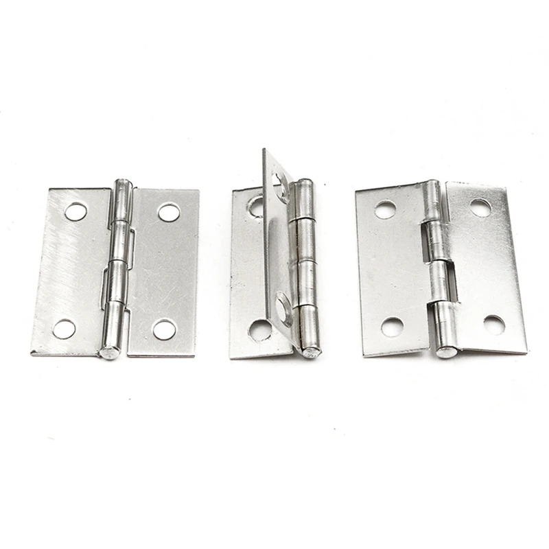 MTSPACE Durable 10pcs/Set Stainless Steel Butt Hinges for Cabinet Drawer Door 1.5 Inch Length Widely Used for Door Furniture