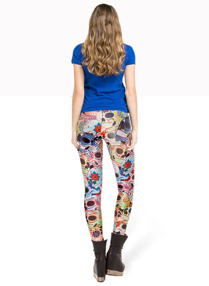 Skeleton SKULL สำหรับสตรี Leggings Jeggings ผู้ใหญ่กางเกงเลคกิ้งเซ็กซี่กางเกงพิมพ์ Legging