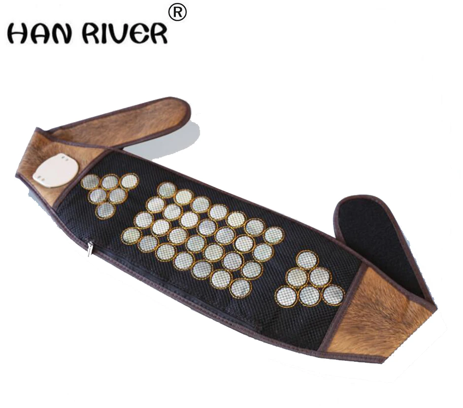 HANRIVER jade heating magnet magnetic therapy vertebra tomalin electric heating can be put medicine package waist belt