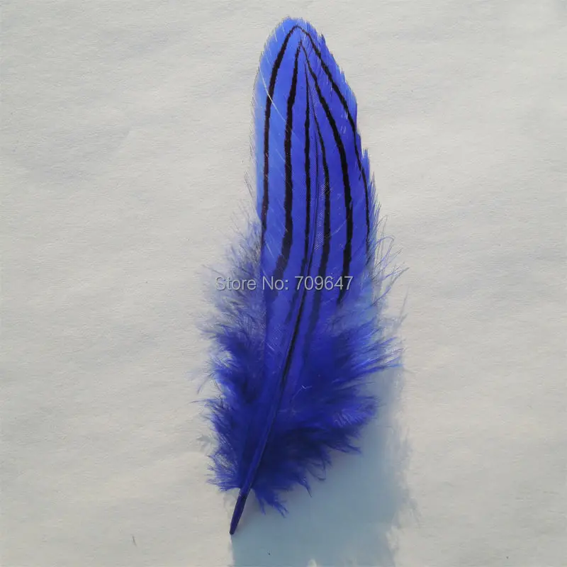 100Pcs/Lot!7-10cm Long Royal Blue/Royal Blue Silver Pheasant Feathers for  Craft/Millinery/Jewellery/Fascinators,Plumas Decorati