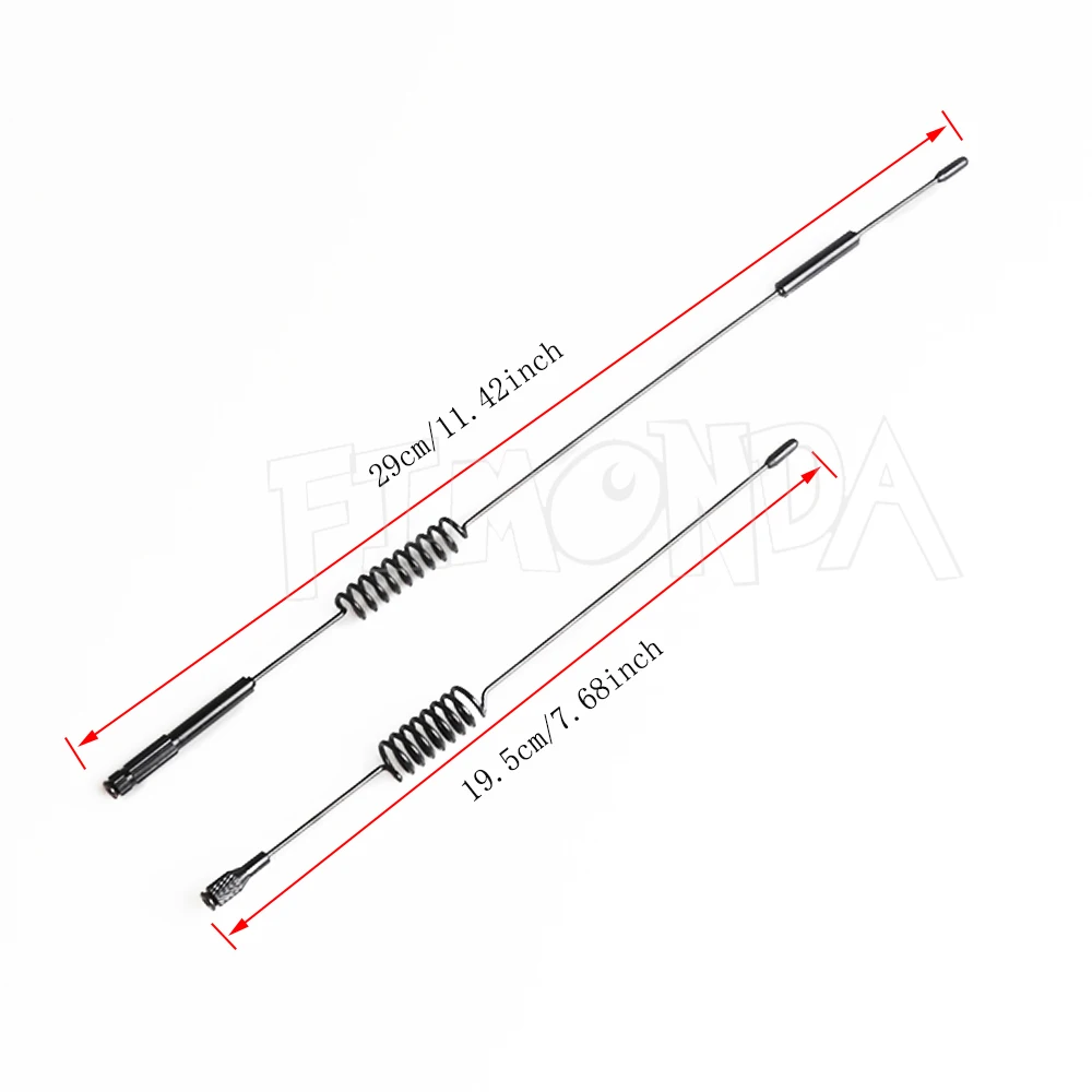 19.5 centimetri/29 centimetri In Metallo Decorativo Antenna per 1/10 RC Crawler Auto TRX4 Assiale SCX10 90046 RC4WD D90 D110 Tamiya CC01 KM2