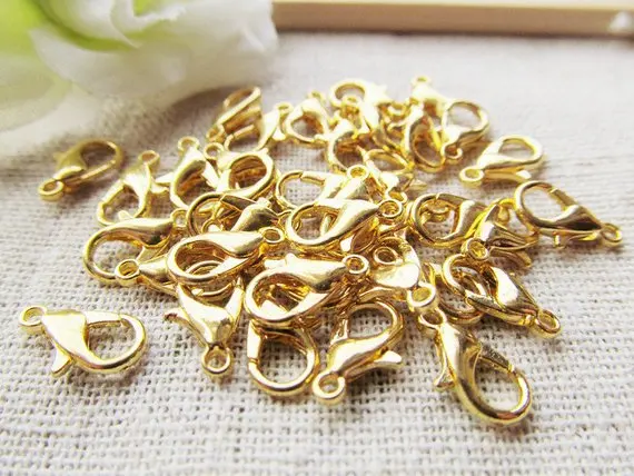 

300pcs 7mmx12mm Silver tone/Bronze/Golden/Silver Plated Lobster Clasps Hooks Connector Charm Finding,DIY Accessory Jewellery