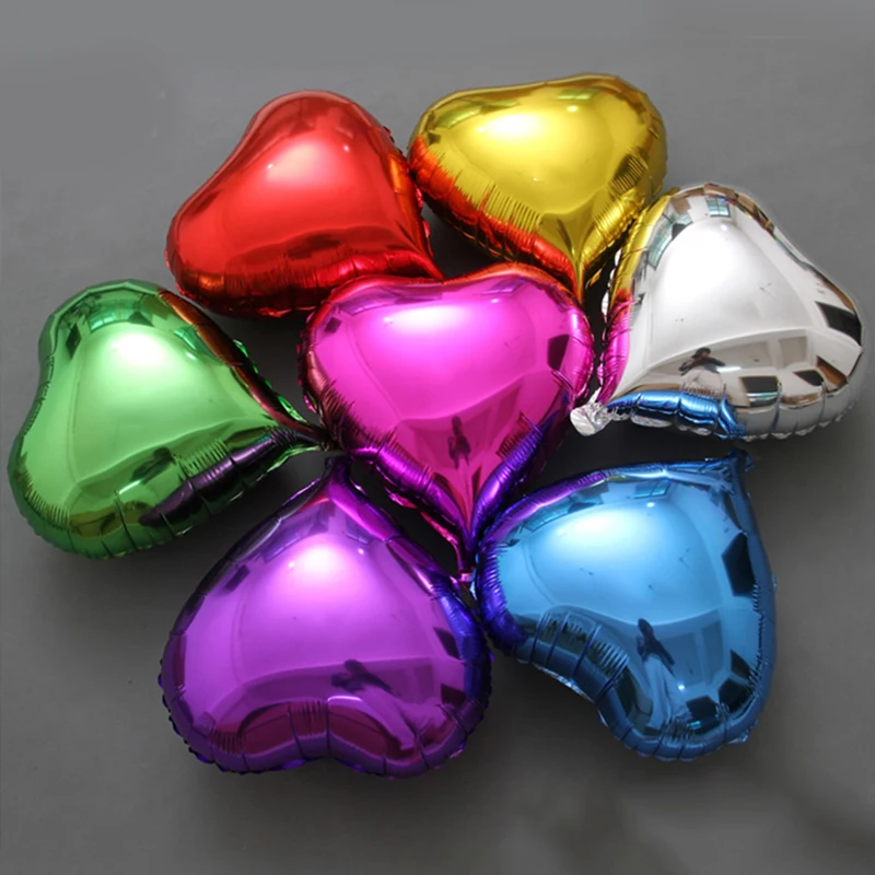 1pc 18 inch Helium Foil Balloons Heart Shape Balloon For Wedding Room Party Decor Valentine's Day Supplies