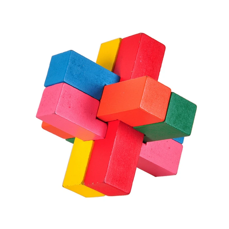 

Brain Teaser Puzzles Kong Ming Lock Color Slide Puzzle Wooden Interlocking Burr Puzzles Game Toy For Adults Kids Small Size Gift